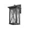 Z-Lite Brookside 1 Light Outdoor Wall Sconce, Black And Clear Seedy 583S-BK - alternate 5